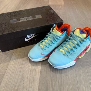 Nike LeBron 19 XIX Low Sneakers in Blue Chill Men’s 9.5